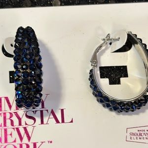 Jimmy Crystal blue crystal earrings-brand new.